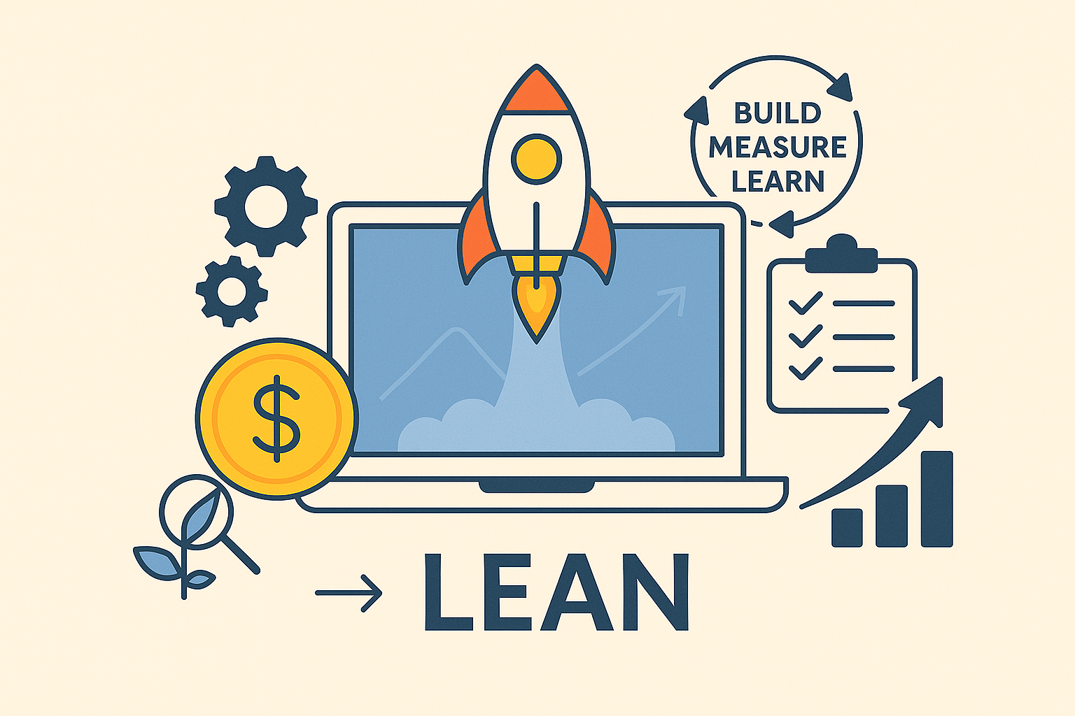 The Lean Leap: A Solopreneur & Startup Founder's Guide to Building Smart, Measuring Right, & Learning Fast
